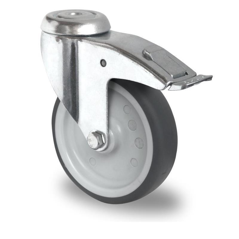 Apparaterollen 150 mm Lenkrolle-Bremse für Rollstühle
